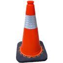 Black Base Traffic Cone