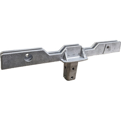12" Flat Top Mount Bracket at 90° and 180° for 1" Center to Center U-Channel Posts