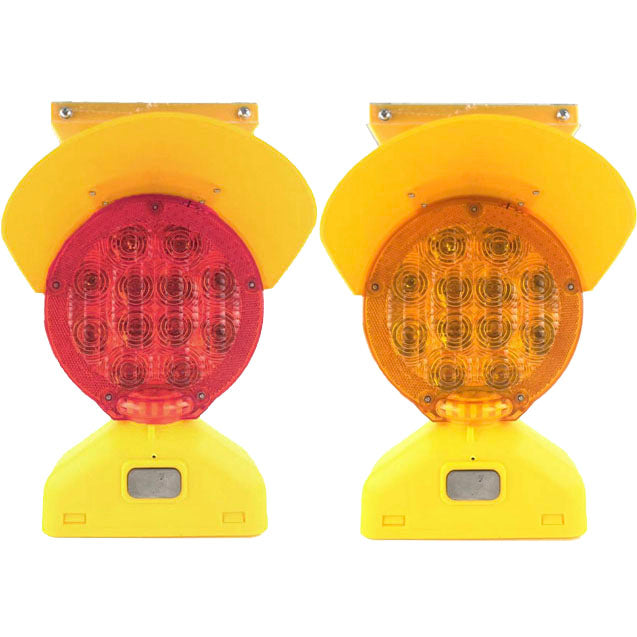 Solar & D-Cell Battery (Dual) Powered Type B Barricade Light